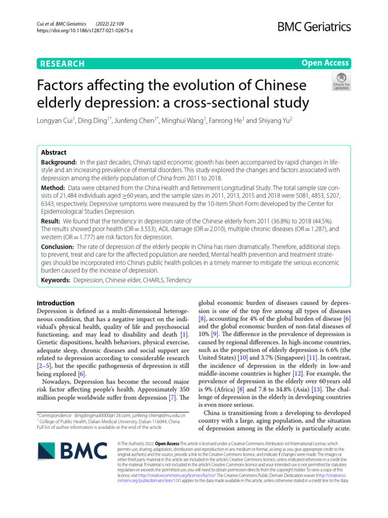 Factors Affecting The Evolution of Chinese | PDF | Major Depressive ...