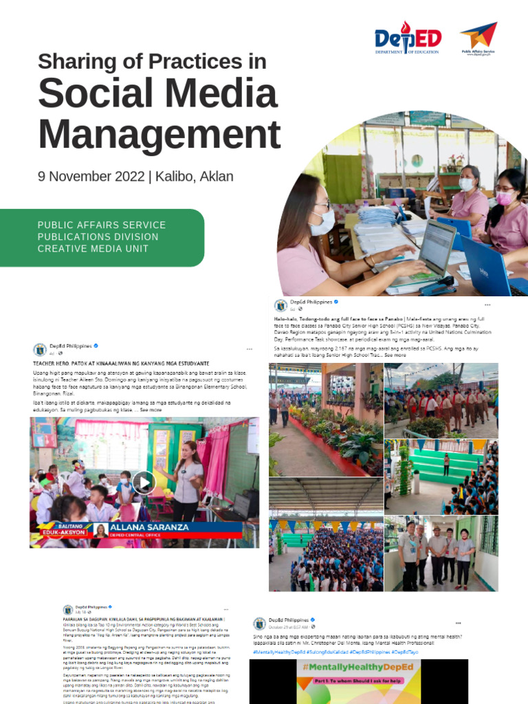 WinS Sharing of Practices in Social Media Management JC | PDF | Social ...