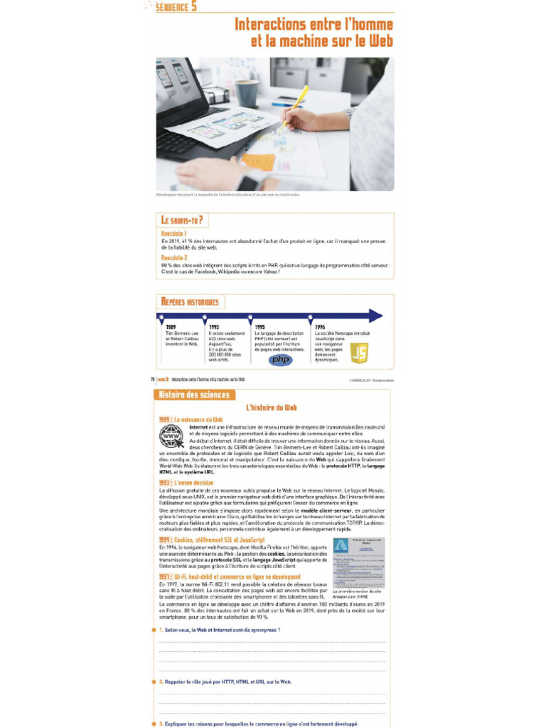 Cahier - NSI - Theme D - Sequence 5 | PDF