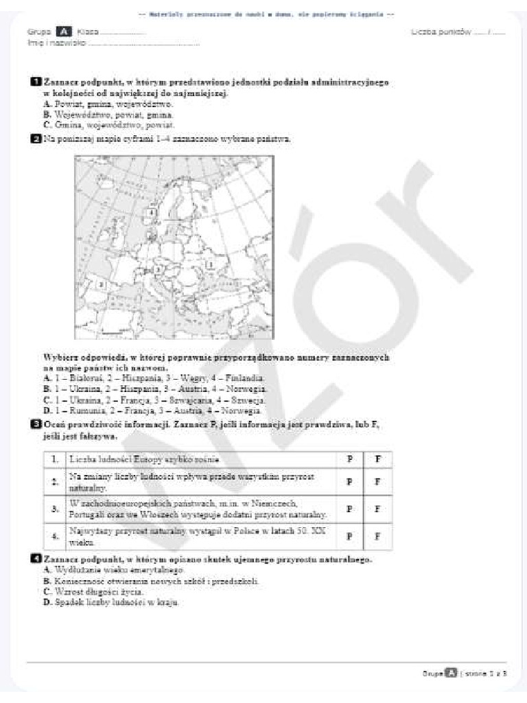 Ludność I Urbanizacja Sprawdzian Oblicza Geografii 3 Nowa Era Rozdział 2. Ludność I Urbanizacja W Polsce Cz.1 (t.1-6) Zadania - KLASA
