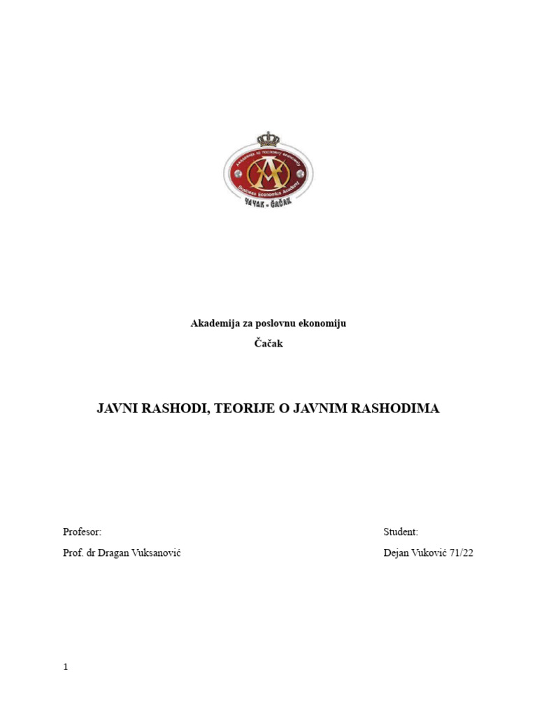 Javni Rashodi | PDF