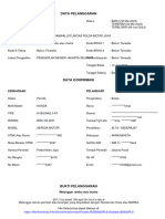 Data Pelanggaran: Kendaraan Pelanggar