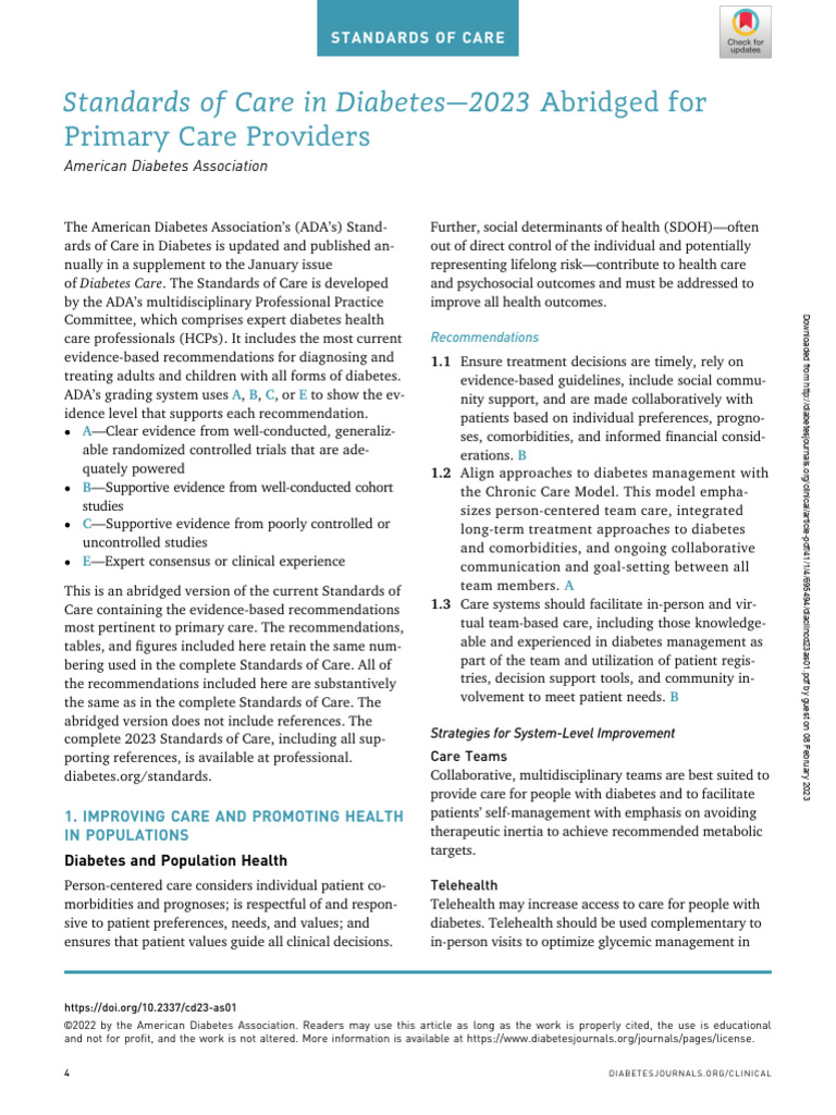 Diabetes Care Guide for PCPs | PDF | Prediabetes | Health Care