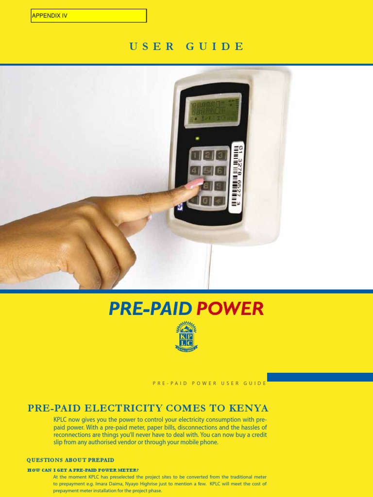 KPLC Prepaid Meters User Guide Prepaid Mobile Phone Taxes