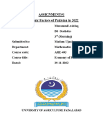 Assighnemt Economic Factors in Pak 2022