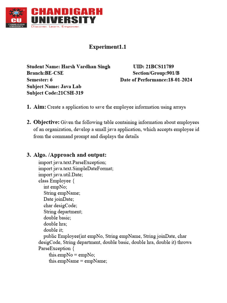 HarshJAVA Worksheet 1 | PDF | Computing | Object Oriented Programming