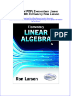 Original PDF Elementary Linear Algebra 8th Edition by Ron Larson PDF