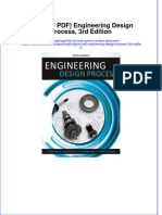 Original PDF Engineering Design Process 3rd Edition PDF