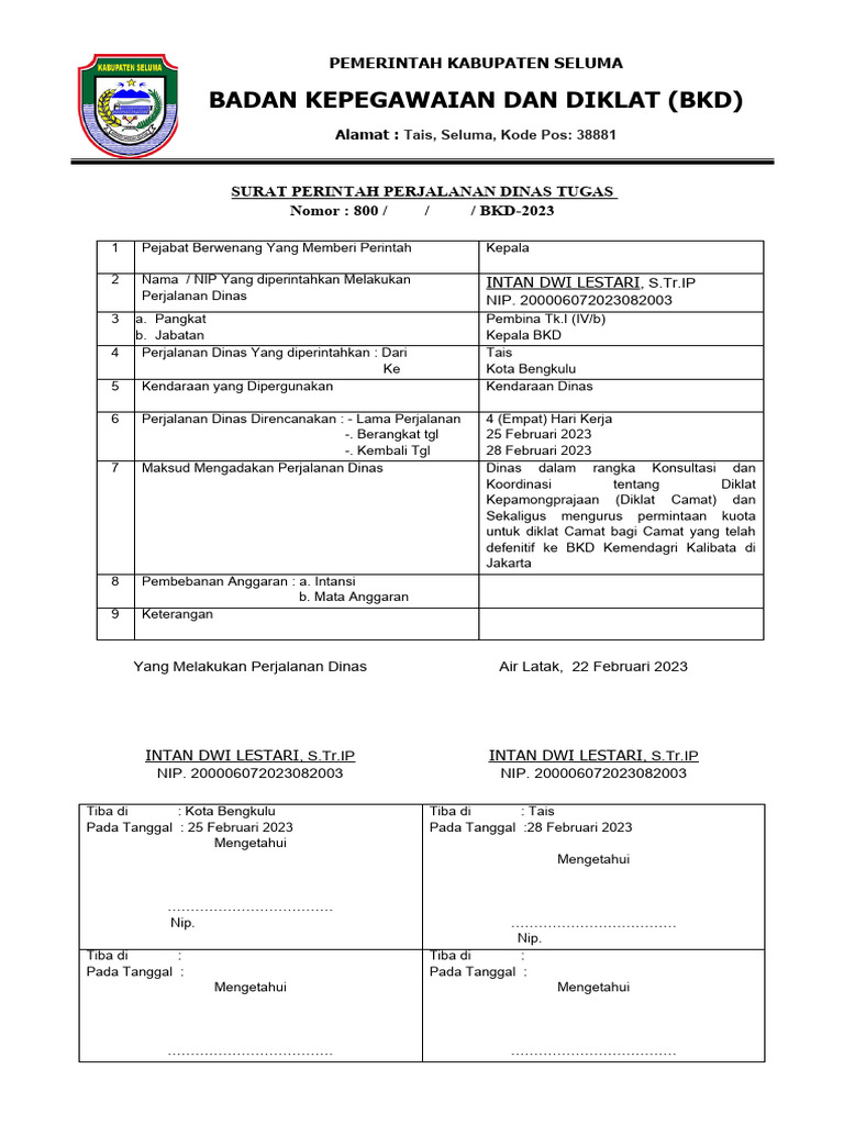 Blangko SPPD 2023 | PDF