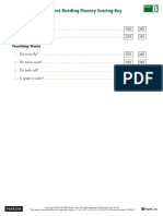 Silent - Read - Fluency - SCORING KEY - Form B