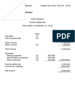 ACC124 - Assignment On Income Statement