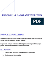 Proposal &amp Laporan Penelitian