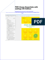 Original PDF Essay Essentials With Readings 6th Edition