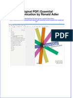 Original PDF Essential Communication by Ronald Adler PDF