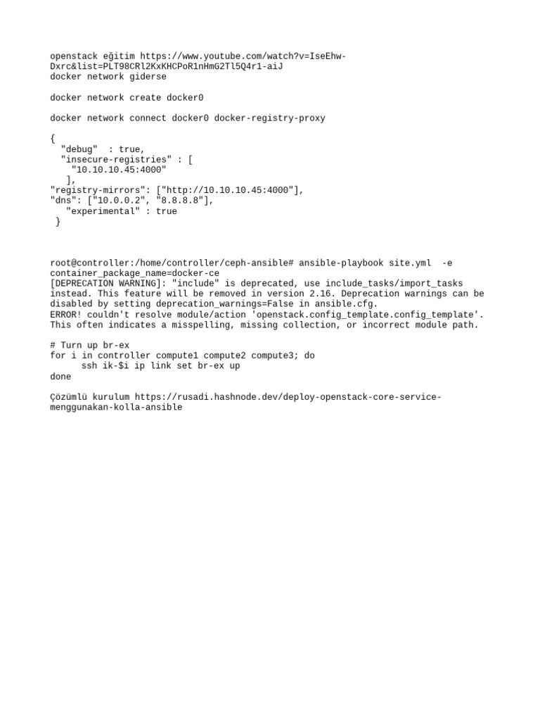 OpenStack Eğitim ve Docker Ağ Yönetimi | PDF | Computers