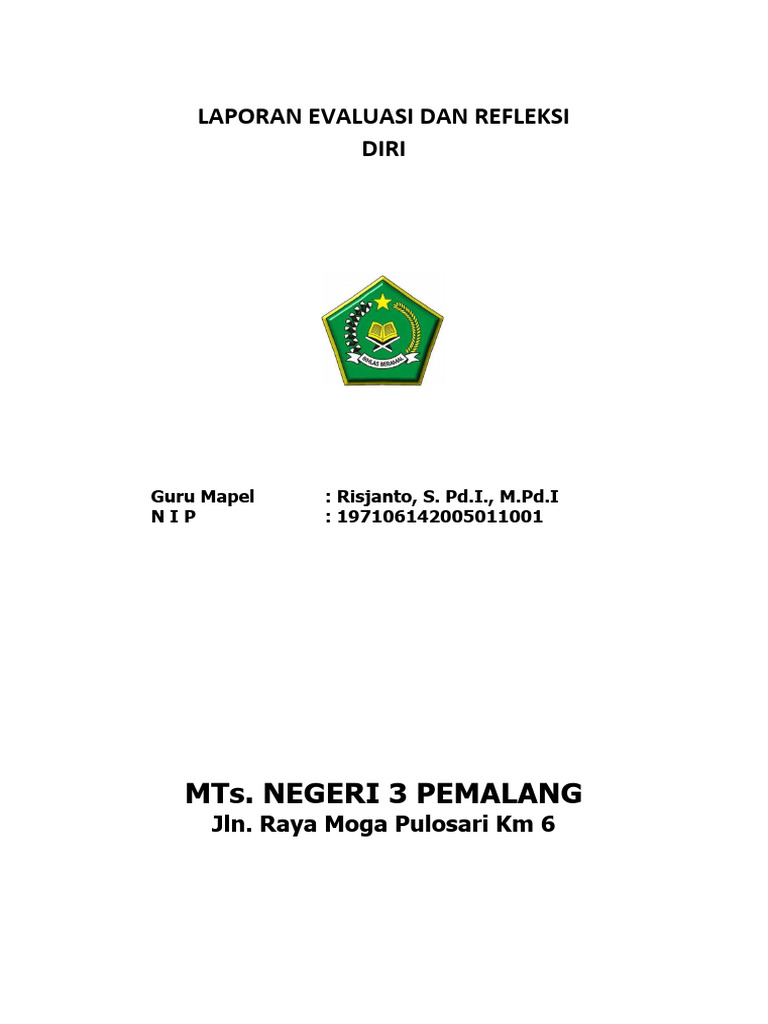 Laporan Evaluasi Dan Refleksi Diri Guru - WWW - Kherysuryawan.id | PDF