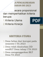 Kriteria Tambahan DD