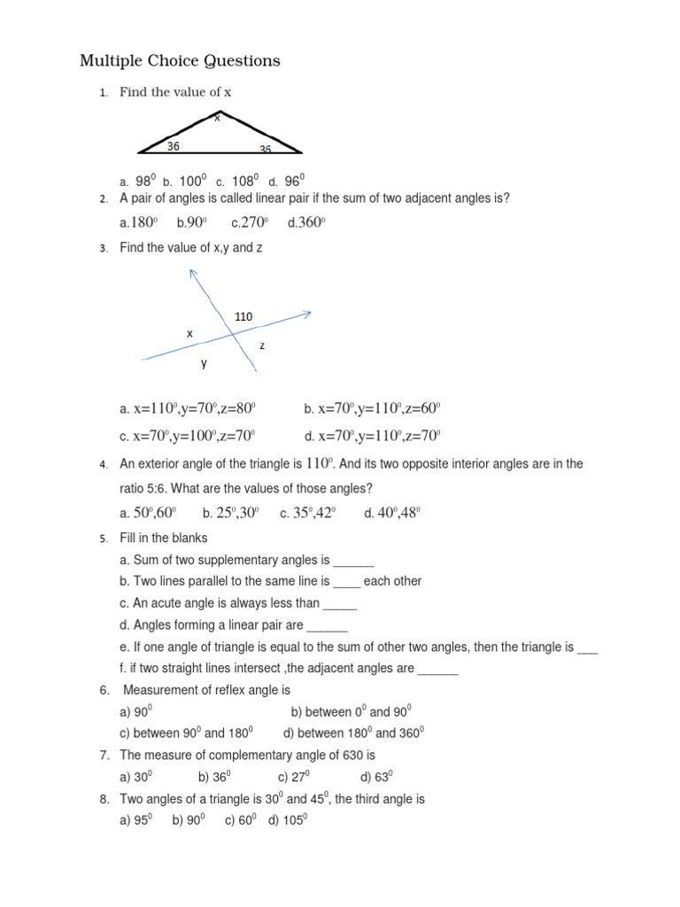 Multiple Choice Questions: A. B. C. D | PDF