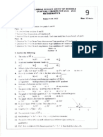 Gr.9 Maths Quarterly Exam QP & Key Ans. 25. 8.2022, Thursday