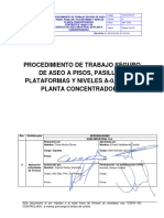 P-CON-PA-001 Aseo Pisos, Pasillos, Plataformas y Niveles Inferiores Secciones Planta A0, A1, A2