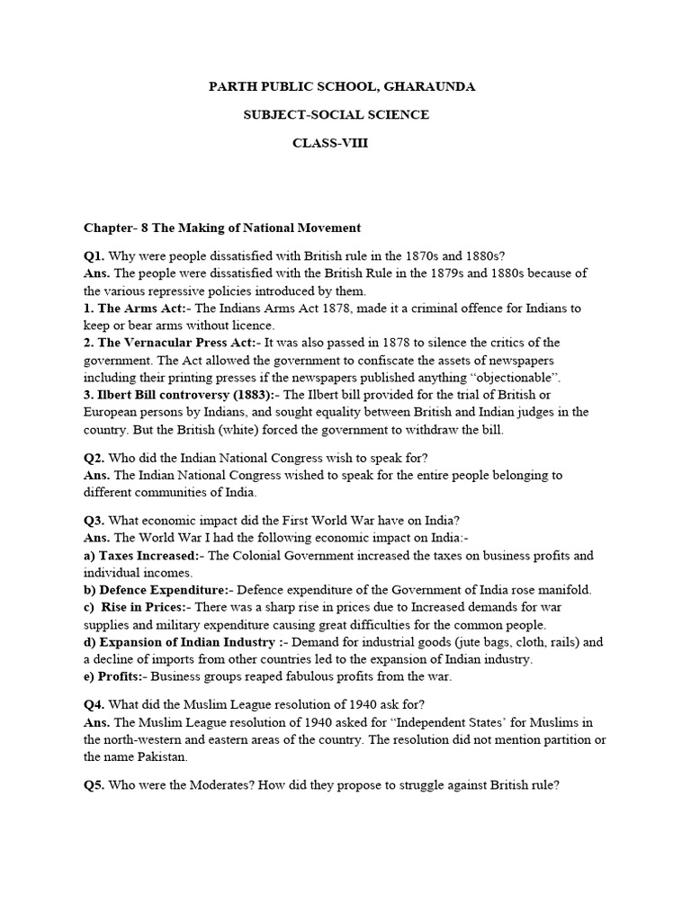 Class 8 notes pdf waste mahatma gandhi