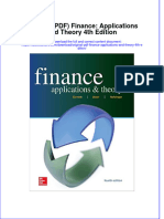 Original PDF Finance Applications and Theory 4th Edition PDF