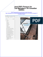 Download Original PDF Finance for Non Financial Managers 7th Canadian Edition pdf