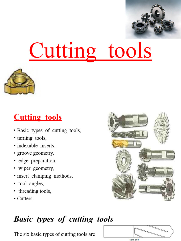 Overview of Cutting Tool Types | PDF | Machining | Mechanical Engineering