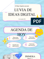 Presentación Lluvia de Ideas Digital Divertido Azul