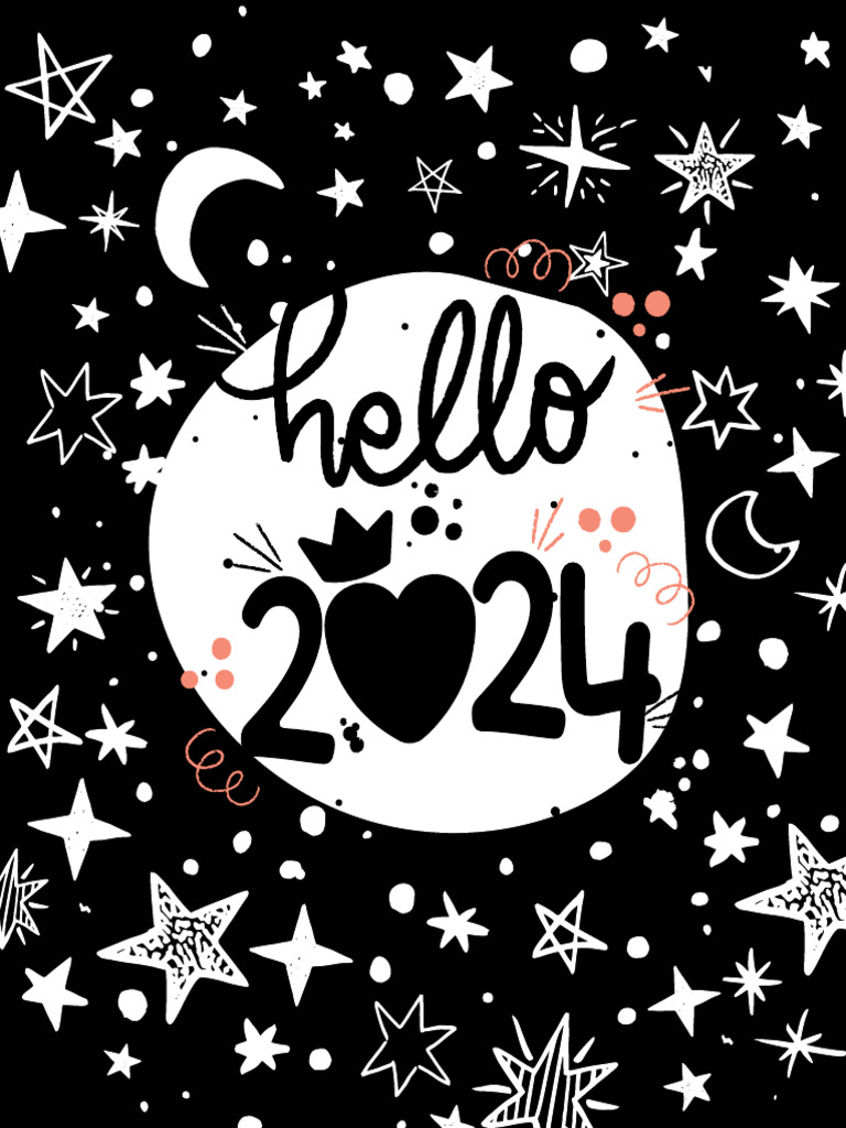 2024 Digital Cute Planner - Black Edition - World of Printables | PDF