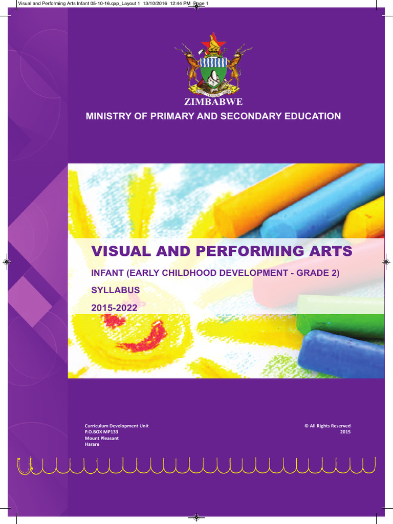 ECD Visual and Performing Arts Syllabus | PDF | Learning | The Arts