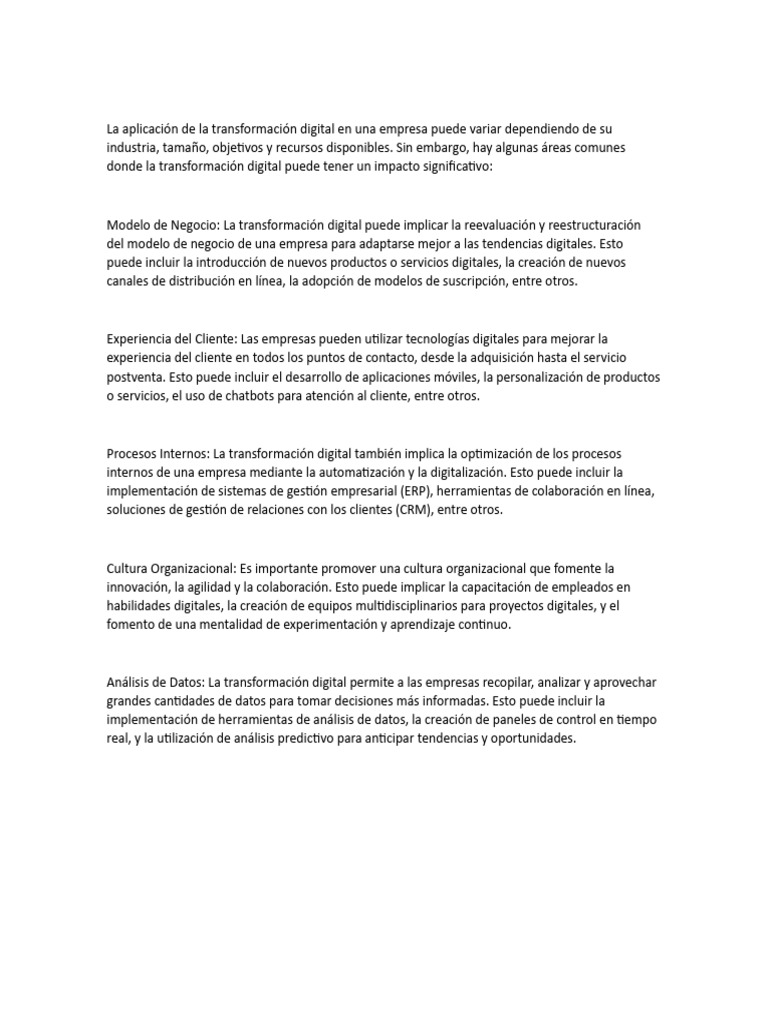 Impacto de la Transformación Digital en Empresas | PDF | Negocios
