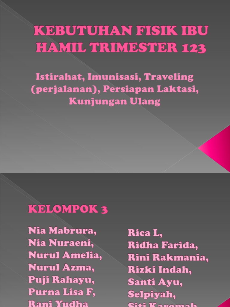 Kebutuhan Fisik Ibu Hamil Trimester 123 Kebutuhan Fisik Ibu Hamil Trimester 123