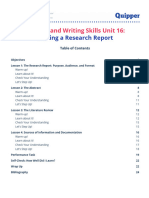Reading and Writing Skills Unit 16 Writing A Research Report