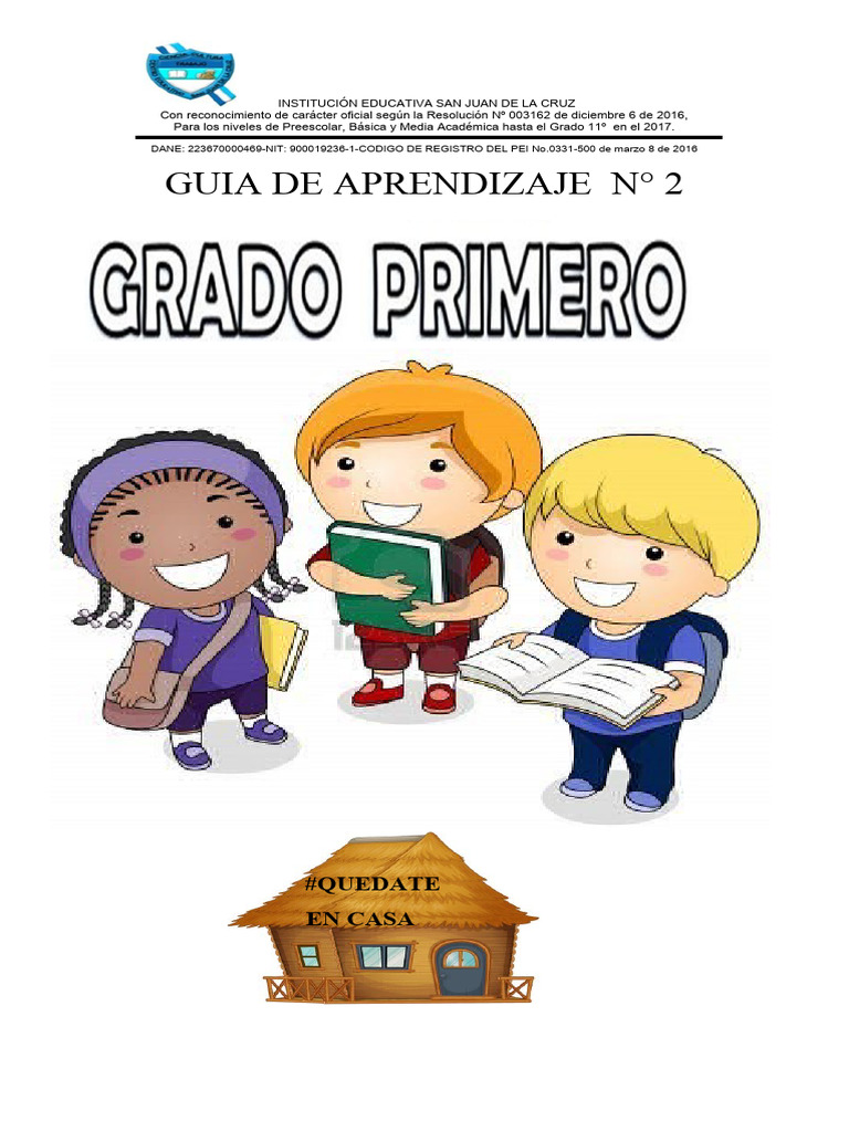 Guia #2 Grado 1° 2021 | PDF | Alfabeto | Educación de la primera infancia