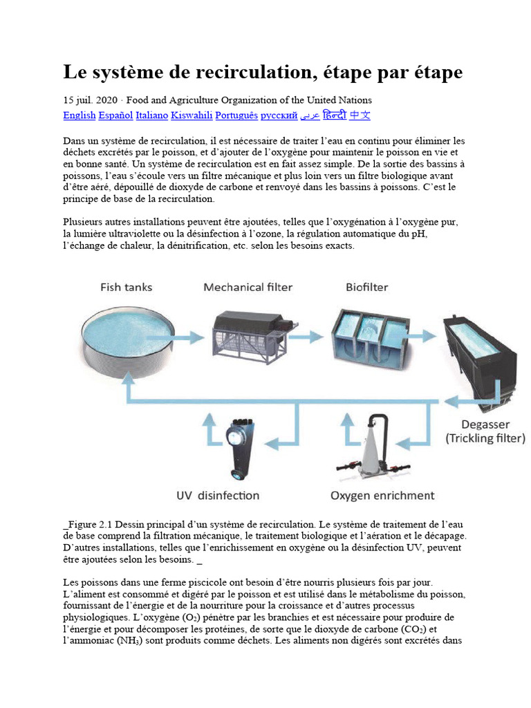 Le système de recirculation, PDF, Chaleur