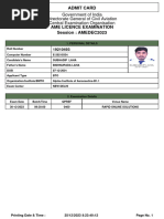 Admit Card Dgca