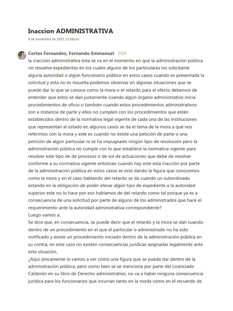 Inaccion Administrativa | PDF | Judicaturas | Jurisdicción