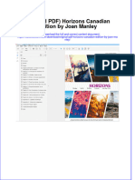 Original PDF Horizons Canadian Edition by Joan Manley PDF