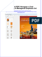 Original PDF Horngren S Cost Accounting A Managerial Emphasis 3rd PDF