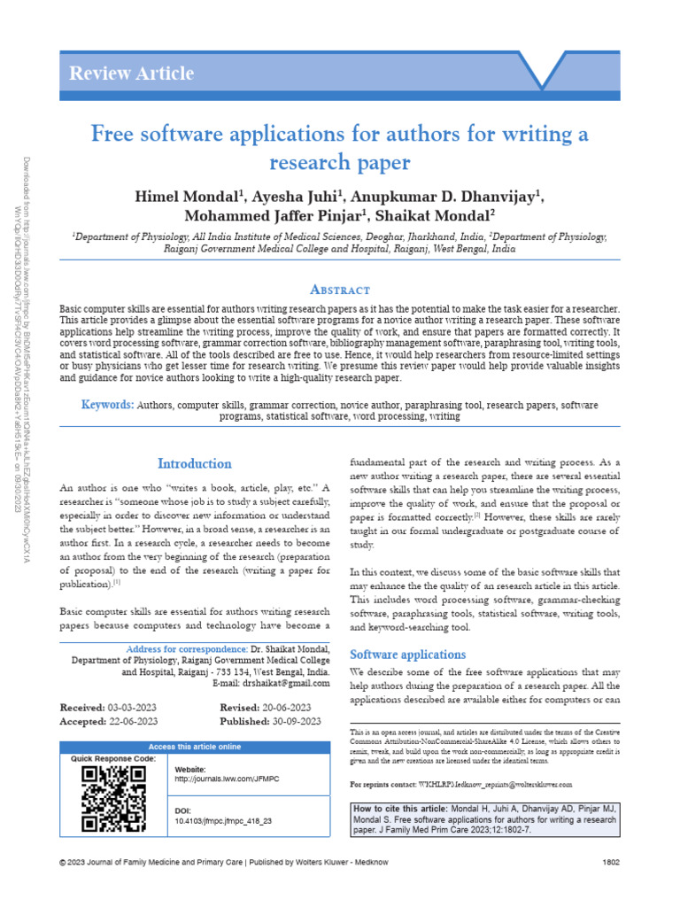 Free Software Applications For Authors For Writing.9 | PDF | Academic ...