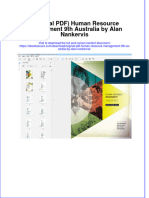 Original PDF Human Resource Management 9th Australia by Alan Nankervis PDF
