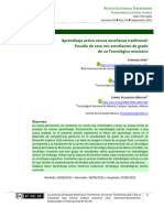 Aprendizaje Activo Versus Enseñanza Tradicional: Estudio de Caso Con Estudiantes de Grado de Un Tecnológico Mexicano