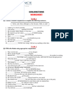 Conjunctions (Worksheet)