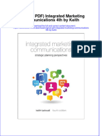 Original PDF Integrated Marketing Communications 4th by Keith PDF