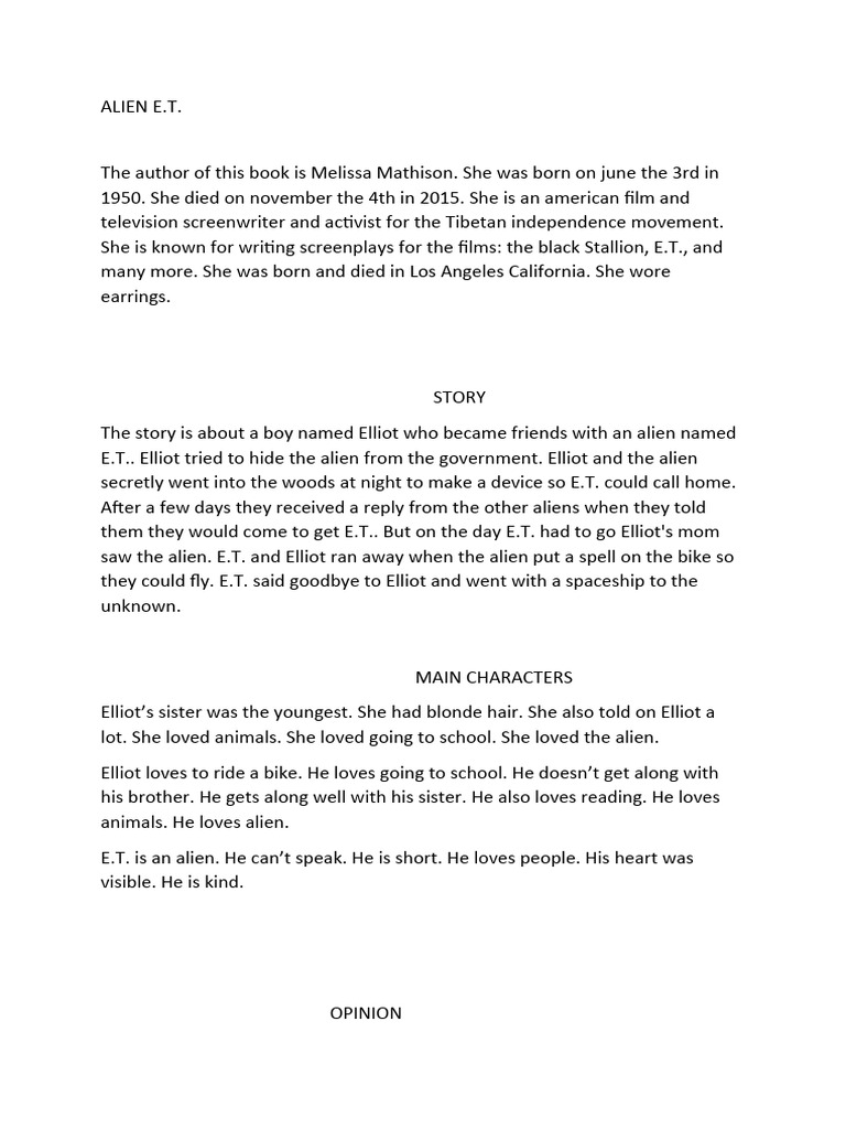 Alien E.T. | PDF | Poetry
