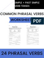 Worksheets: Common Phrasal Verbs