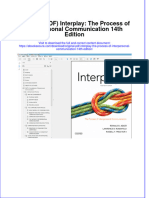 Original PDF Interplay The Process of Interpersonal Communication 14th Edition PDF