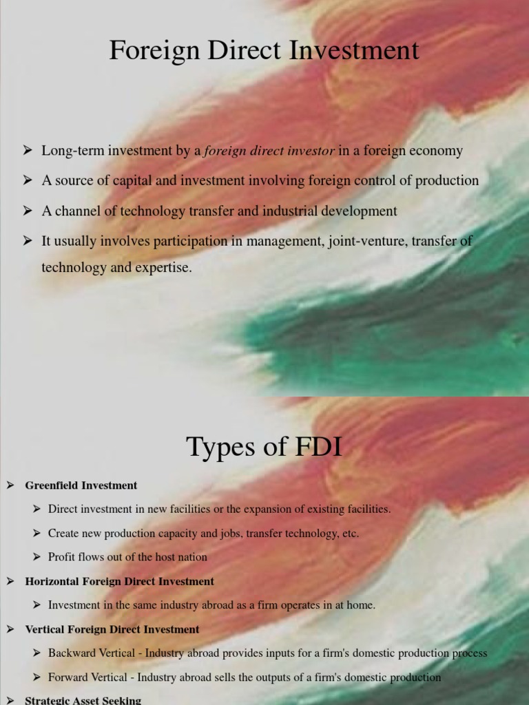Understanding Foreign Direct Investment | PDF | Foreign Direct ...
