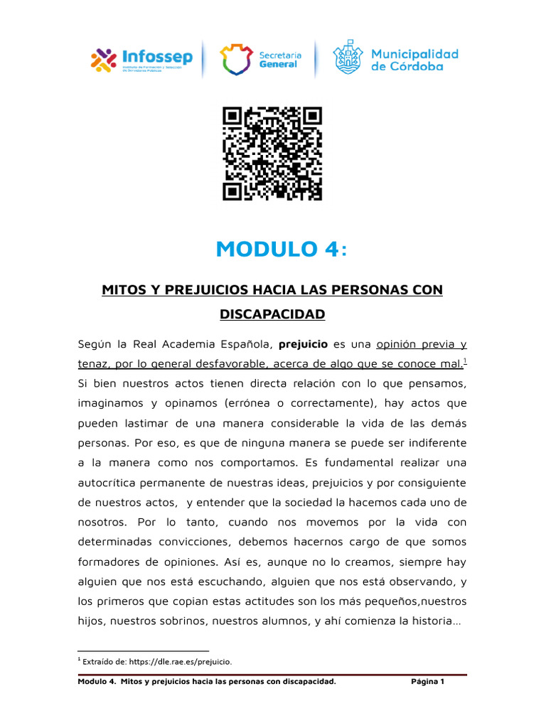Mitos y prejuicios sobre discapacidad | PDF | Invalidez | Ciencias del ...